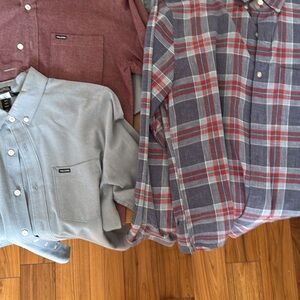 Original Penguin Blue and Red Plaid Shirt Set